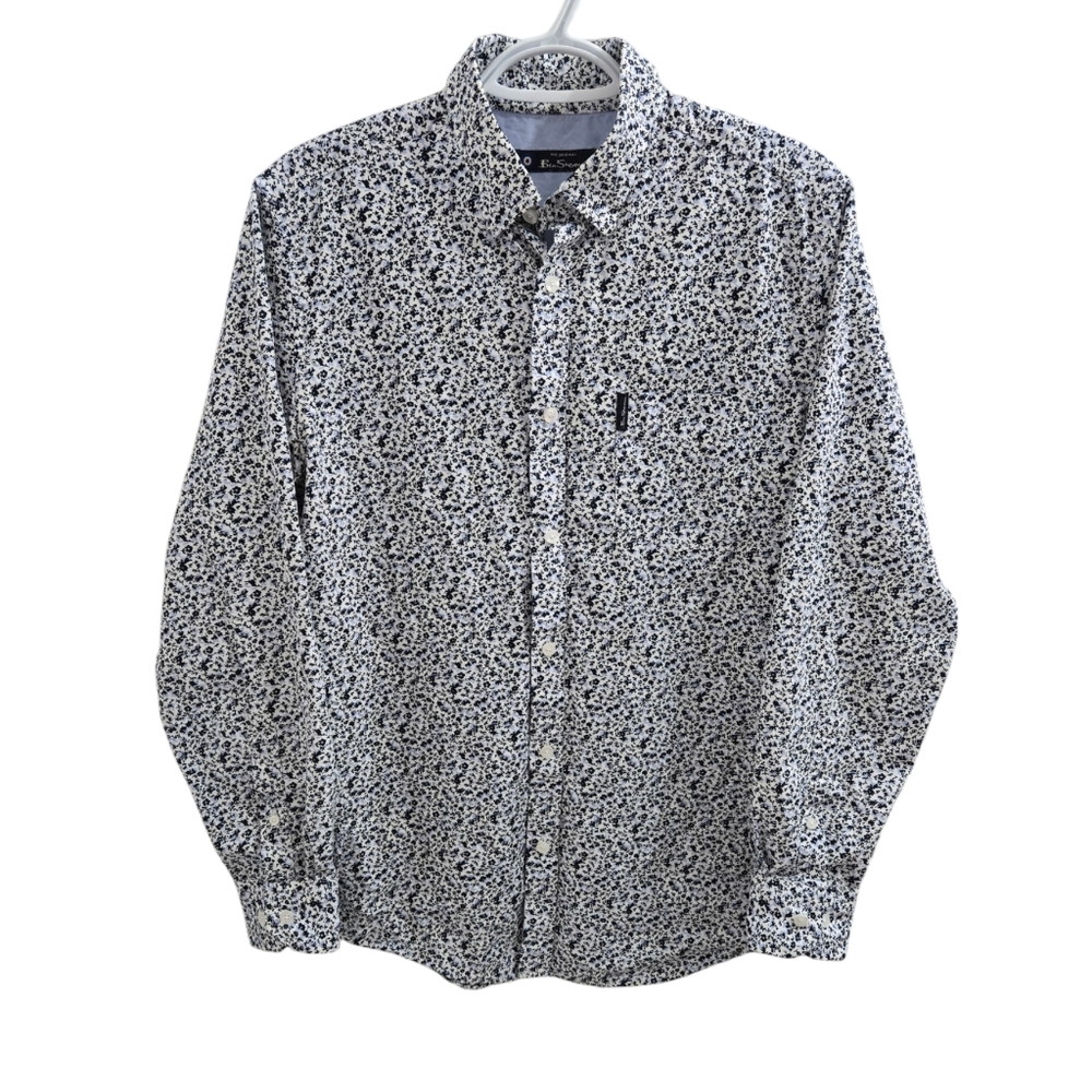 Ben Sherman Floral Button Down 100% Cotton Shirt Size M